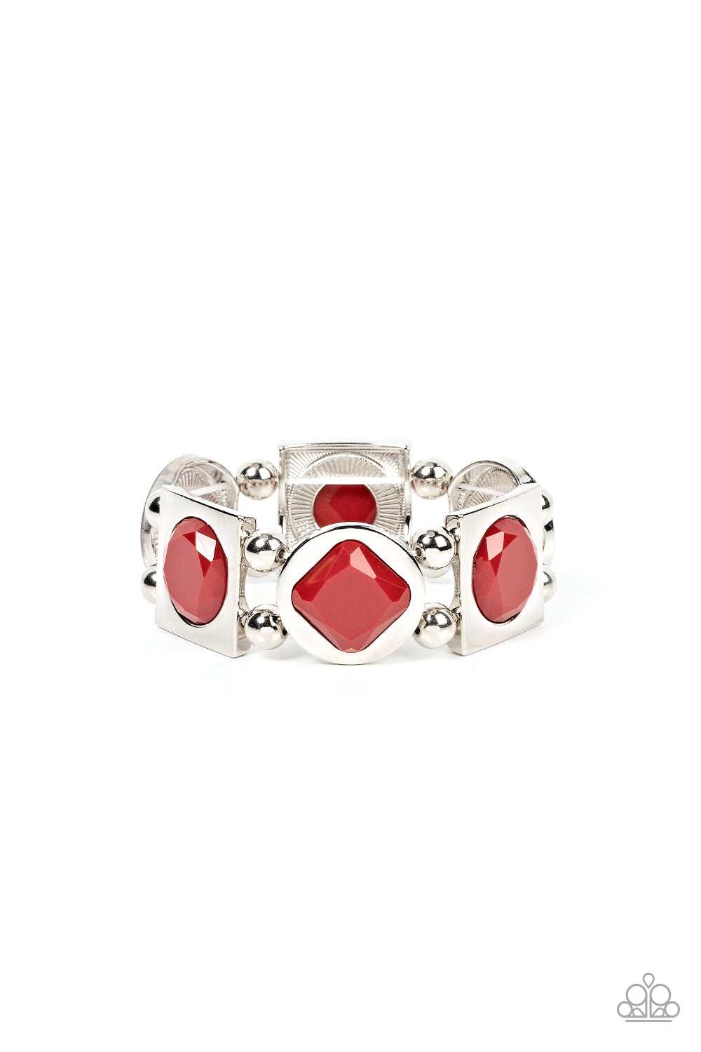 Asymmetrical A-Lister - Red Paparazzi Bracelet (#2359)