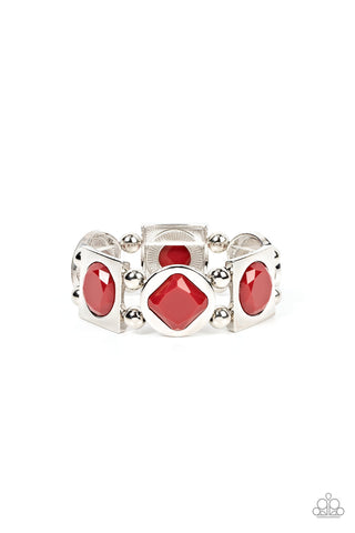 Asymmetrical A-Lister - Red Paparazzi Bracelet (#2359)