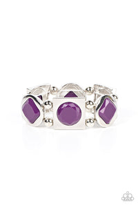 Asymmetrical A-Lister - Purple Paparazzi Bracelet (#802)