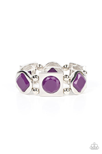 Asymmetrical A-Lister - Purple Paparazzi Bracelet (#802)