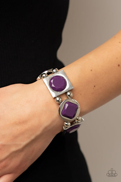 Asymmetrical A-Lister - Purple Paparazzi Bracelet (#802)