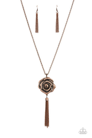 Rosy Redux - Copper Paparazzi Necklace (#540)