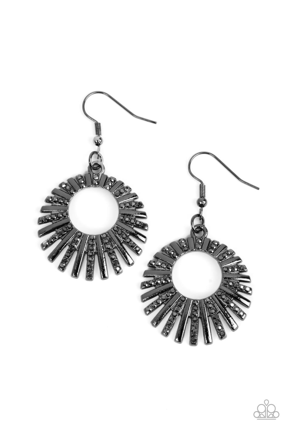 Rebel Resplendence - Black Paparazzi Earring