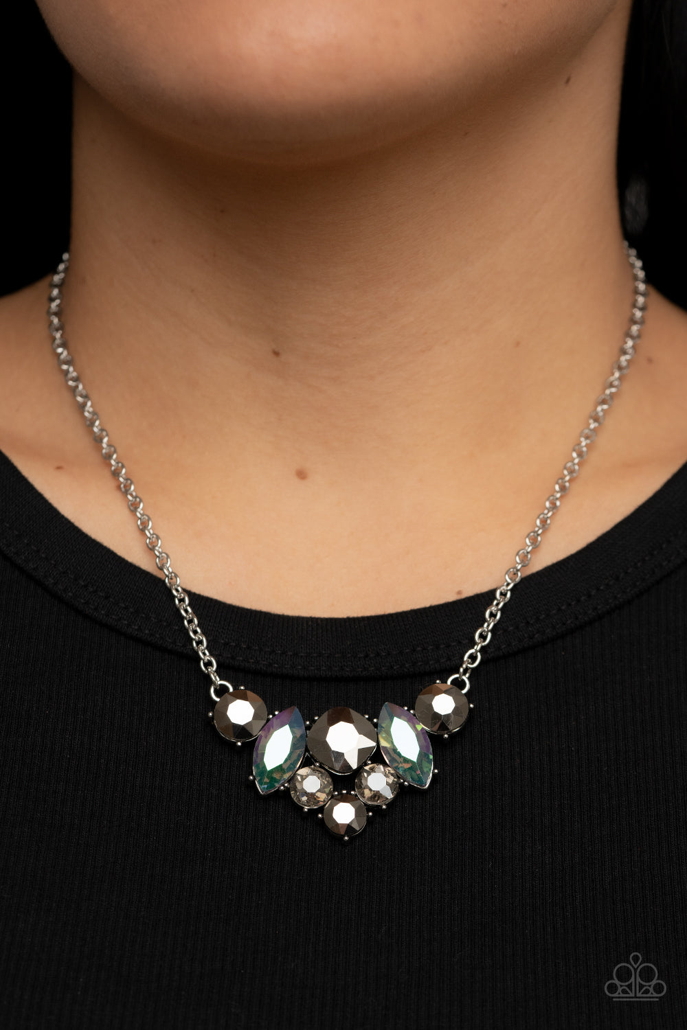 Lavishly Loaded - Silver Paparazzi Necklace (#3475)