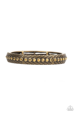 Risk-Taking Twinkle - Brass Paparazzi Bracelet (#3527)