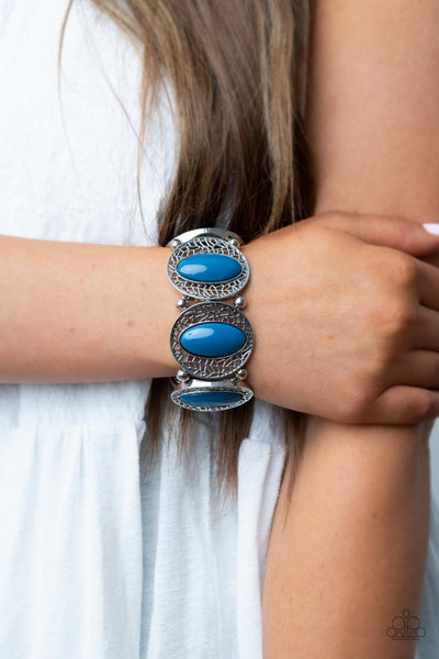 Eastern Escapade - Blue Paparazzi Bracelet (#3029)