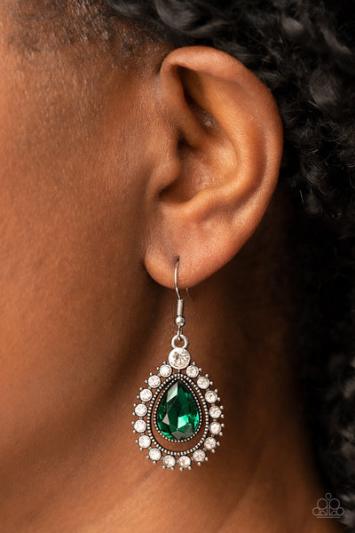 Divinely Duchess - Green Paparazzi Earring (#5492)