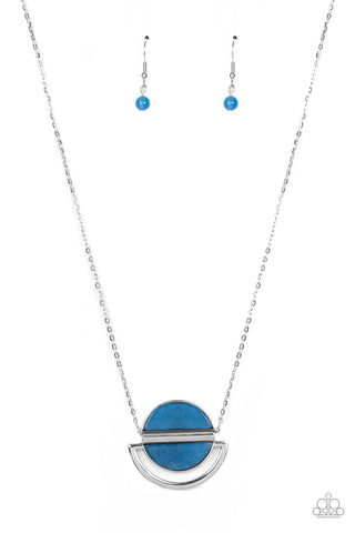 Ethereal Eclipse - Blue Paparazzi Necklace (#3722)
