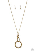 Radiant Ringleader - Brass Paparazzi Necklace (#4868)