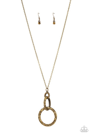 Radiant Ringleader - Brass Paparazzi Necklace (#4868)