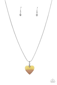 You Complete Me - Yellow Paparazzi Necklace (#3359)