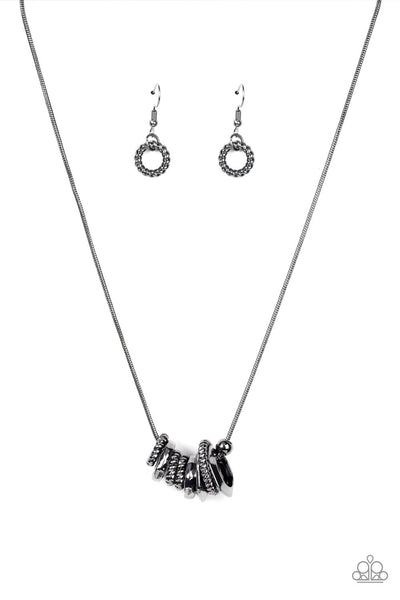 Mechanical Mischief - Black Paparazzi Necklace (#731)