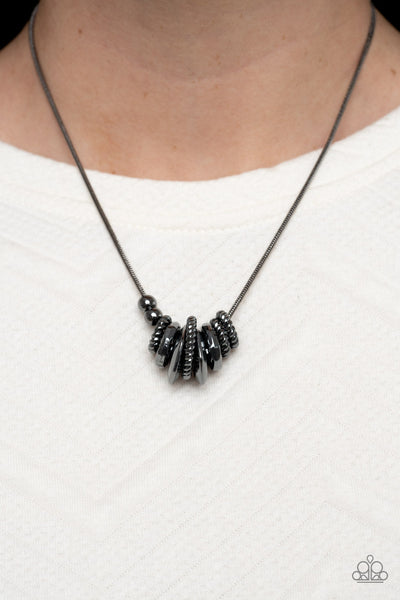 Mechanical Mischief - Black Paparazzi Necklace (#731)