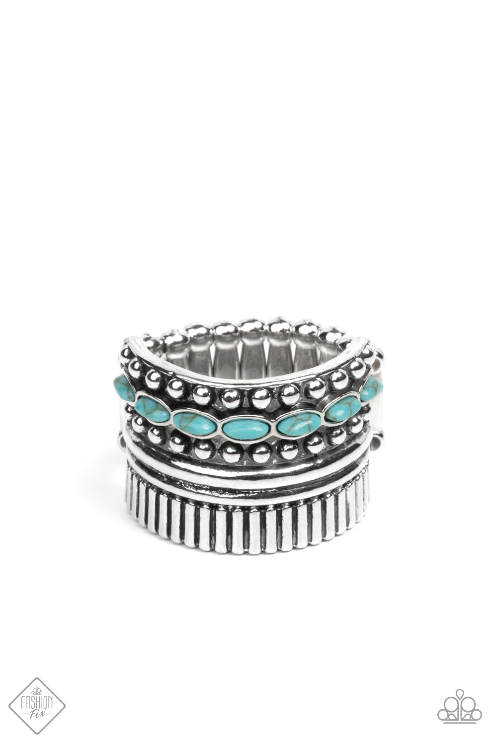 Local Flavor - Blue Paparazzi Fashion Fix Ring Dec 2021 (FF105)