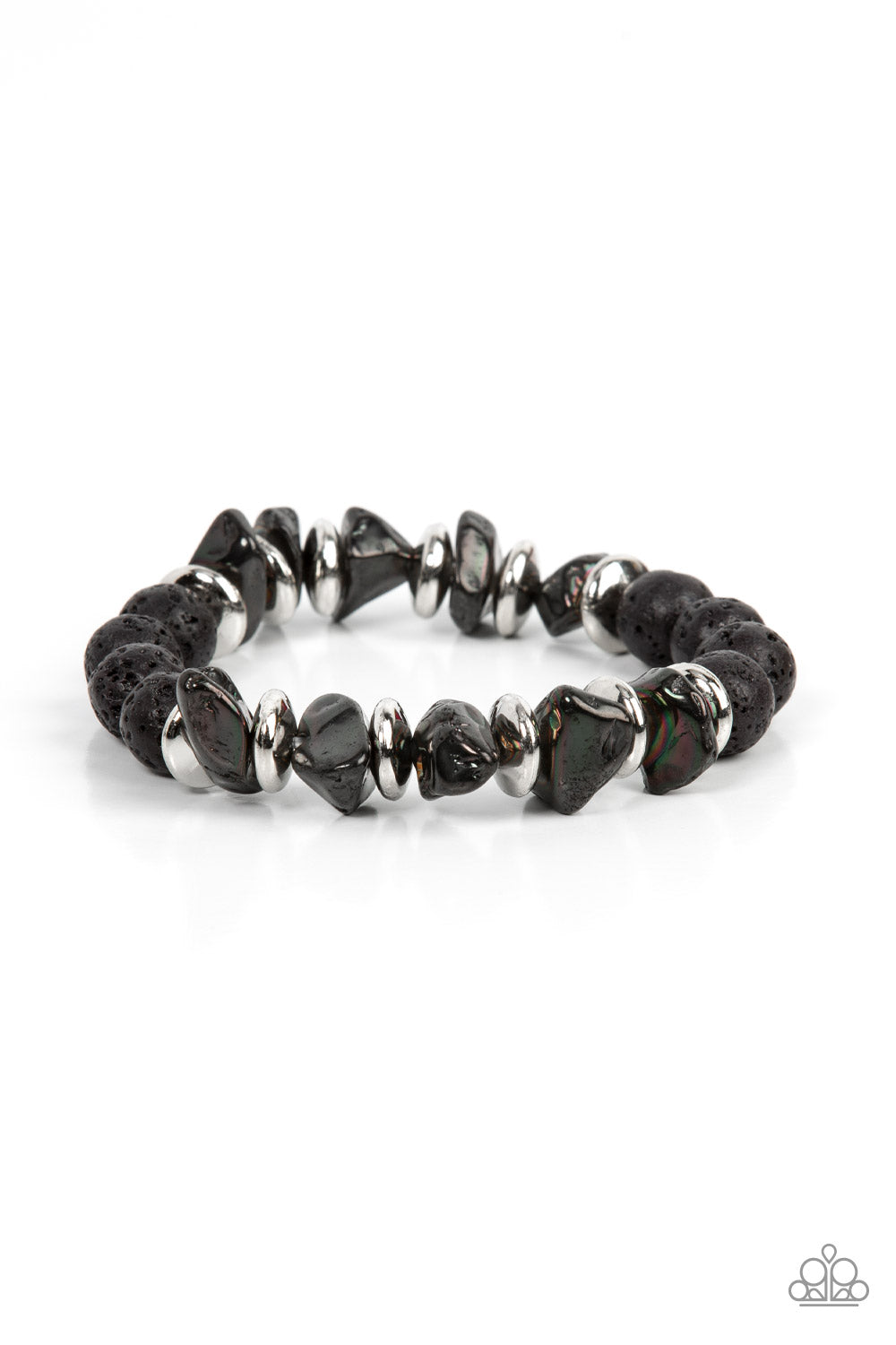 Volcanic Vacay - Silver Paparazzi Bracelet (PZ-708)