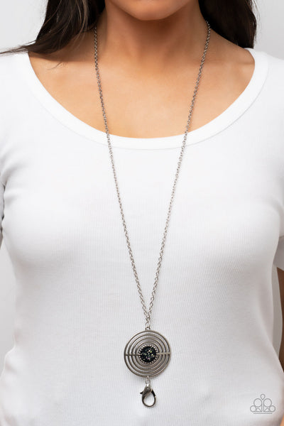 Targeted Tranquility - Black Paparazzi Necklace (L032)