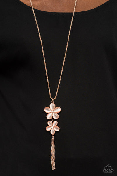 Perennial Powerhouse - Rose Gold Paparazzi Necklace (#4018)