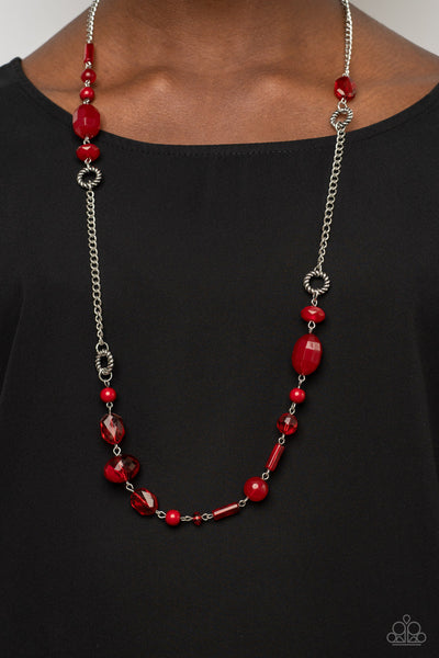 Craveable Color - Red Paparazzi Necklace (#4915)