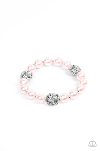 Upscale Whimsy - Pink Paparazzi Bracelet (#1605)