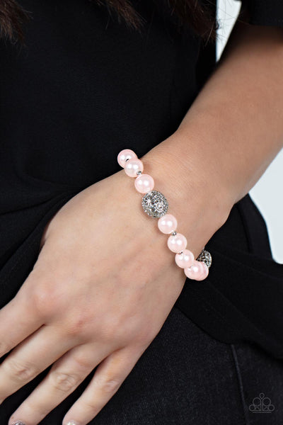 Upscale Whimsy - Pink Paparazzi Bracelet (#1605)