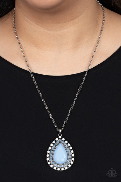 DROPLET Like Its Hot - Blue Paparazzi  Necklace (#2336)