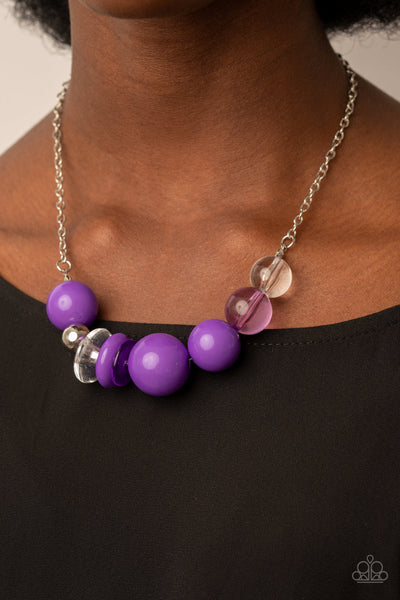 Bauble Bonanza - Purple Paparazzi Necklace (#4537)