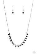 Cue the Mic Drop - Black Paparazzi Necklace (PZ-2549)