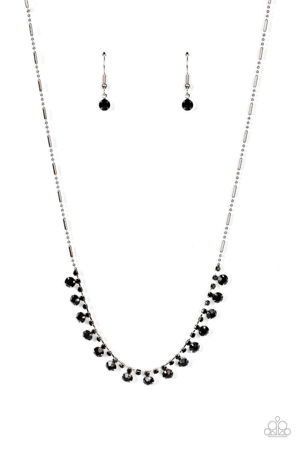 Cue the Mic Drop - Black Paparazzi Necklace (PZ-2549)