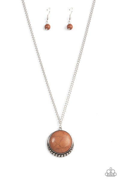 Mojave Moon - Brown Paparazzi Necklace (5023)