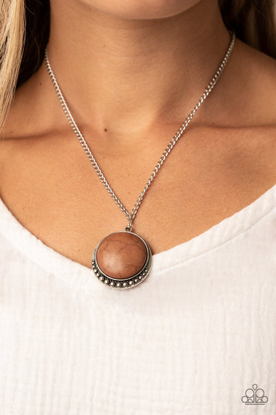 Mojave Moon - Brown Paparazzi Necklace (5023)