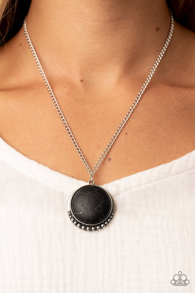 Mojave Moon - Black Paparazzi Necklace (5032)