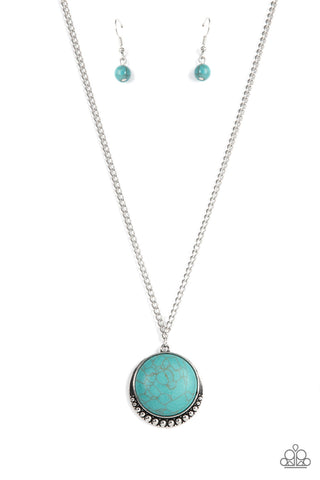 Mojave Moon - Blue Paparazzi Necklace (#3046)