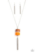 Reel It In - Orange Paparazzi Necklace (#3557)
