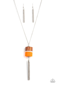 Reel It In - Orange Paparazzi Necklace (#3557)
