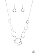 Linked Up Luminosity - Silver Paparazzi Necklace (#3605)