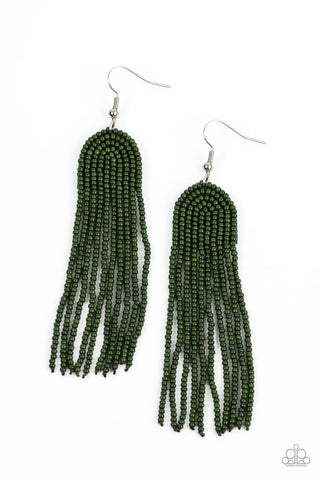 Right as RAINBOW - Green Paparazzi Earring (#3921)