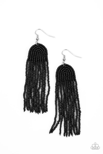 Right as RAINBOW - Black Paparazzi Earring (#1394)