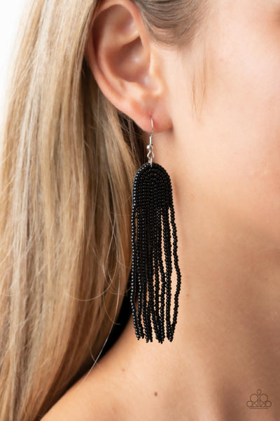 Right as RAINBOW - Black Paparazzi Earring (#1394)