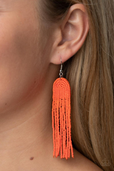 Right as RAINBOW - Orange Paparazzi Earring (#255)