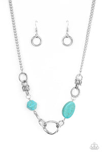 Sonoran Solo - Blue Paparazzi Necklace (#5348)