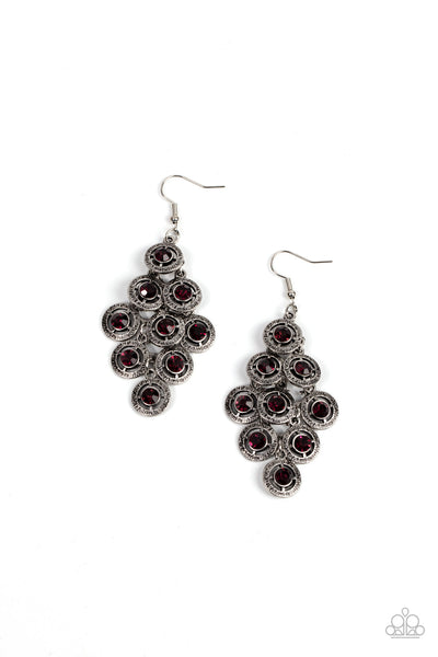 Constellation Cruise - Purple Paparazzi Earring (#3982)