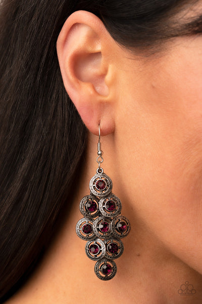 Constellation Cruise - Purple Paparazzi Earring (#3982)