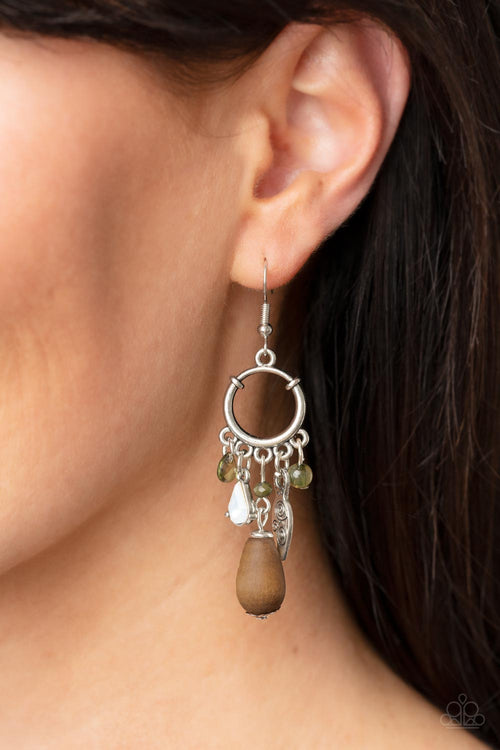 Bountiful Blessings - Green Paparazzi Earring (PZ-330)