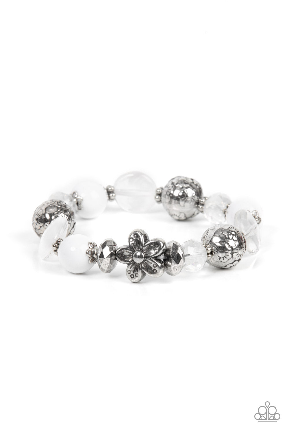 Pretty Persuasion - White Paparazzi Bracelet (PZ-3684)