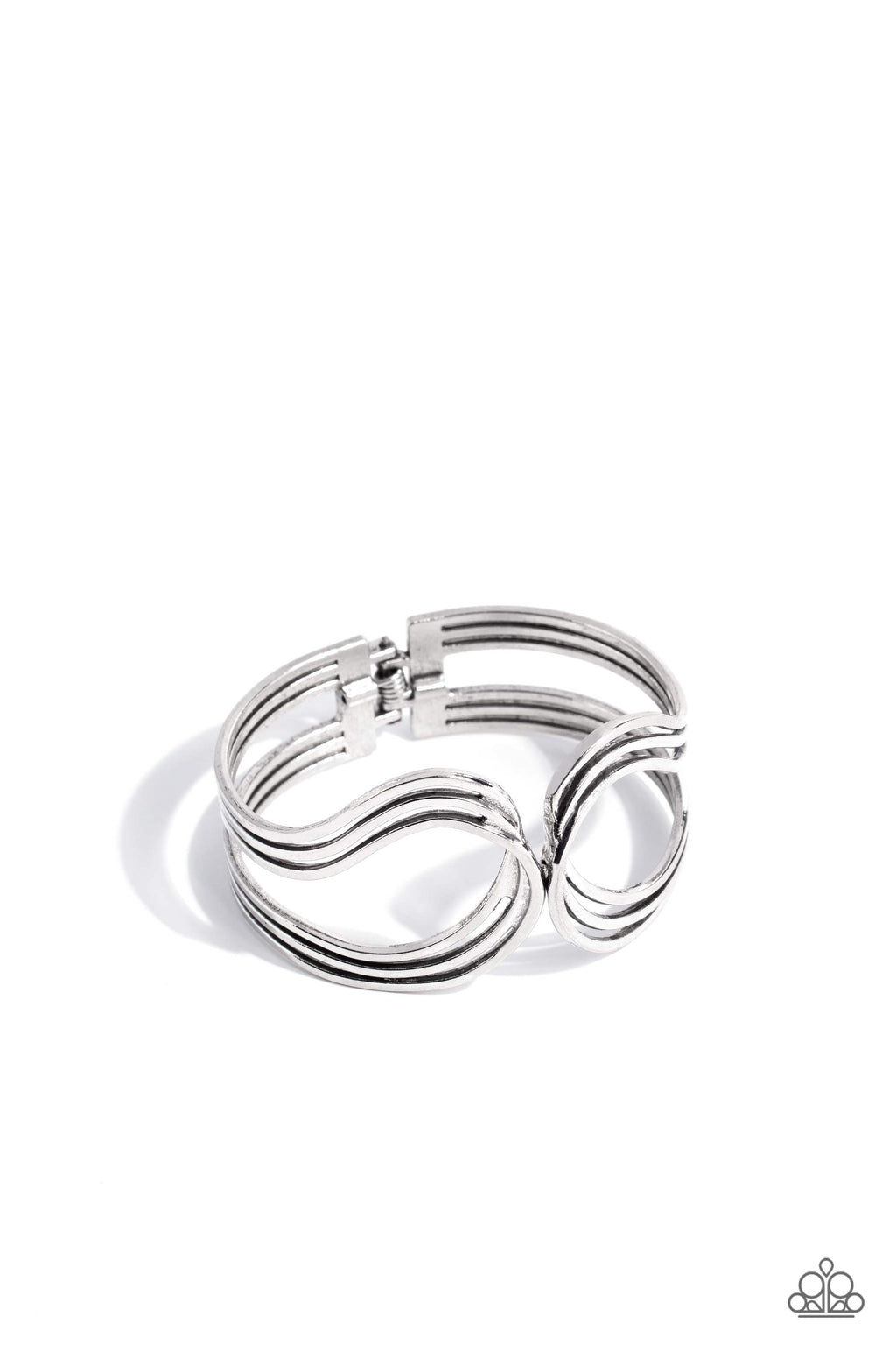 Shockwave Attitude - Silver Paparazzi Bracelet (#5698)