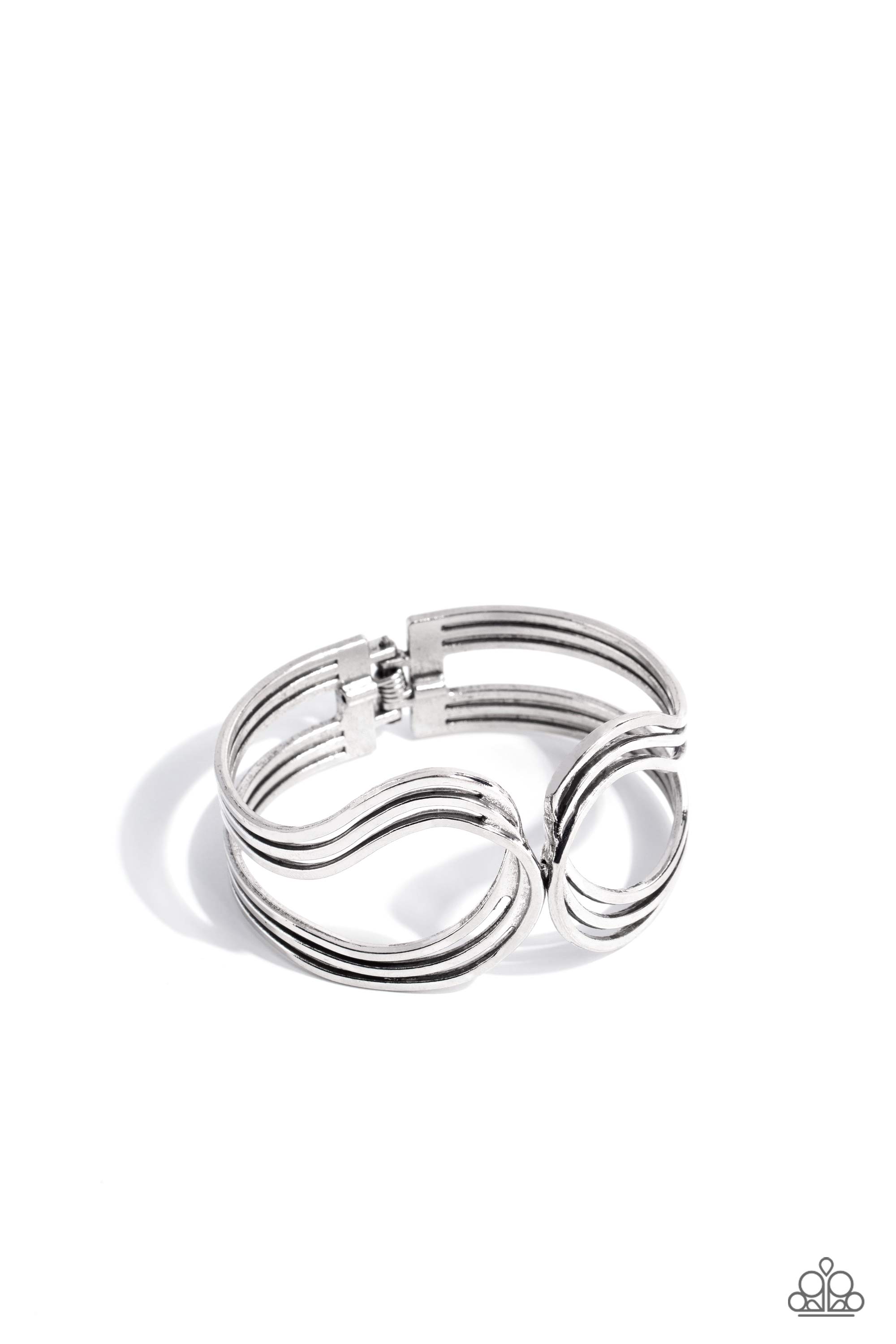 Shockwave Attitude - Silver Paparazzi Bracelet (#5698)