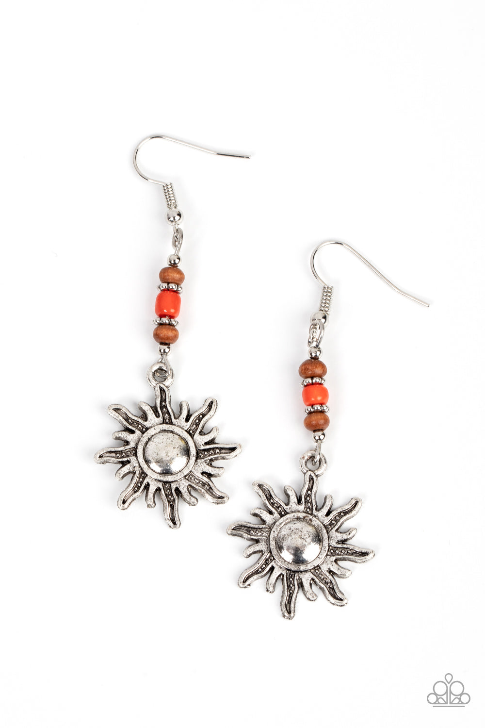 Sunshiny Days - Orange Paparazzi Earring (#2054)