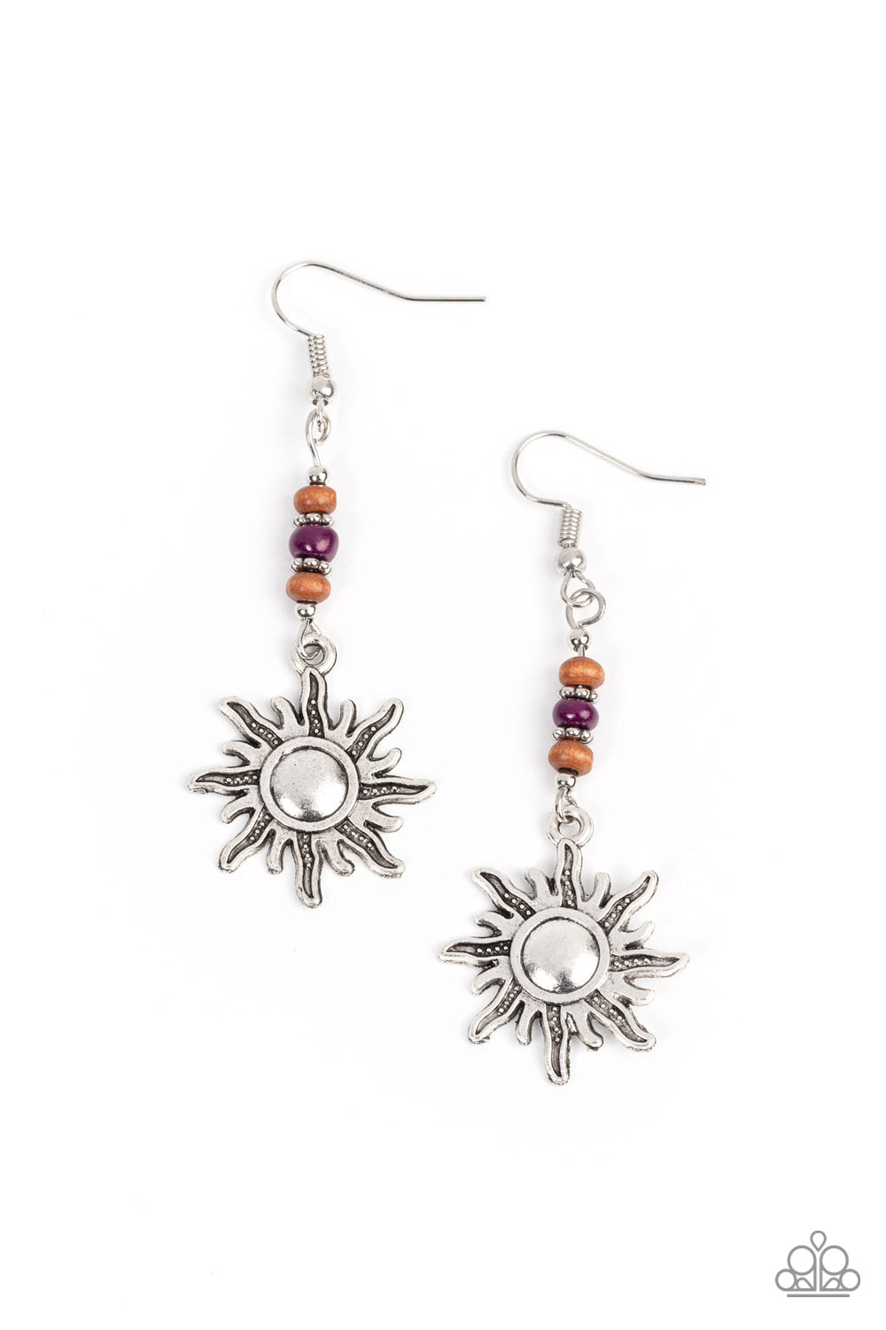 Sunshiny Days - Purple Paparazzi Earring