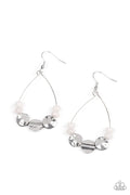 Tigris Treasure - White Paparazzi Earring