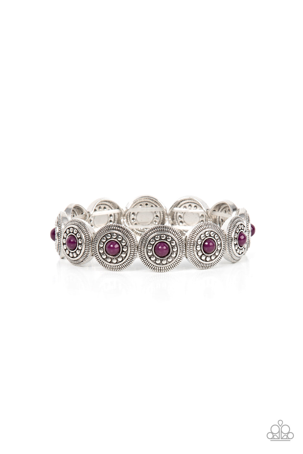 Welcome to the Color Wheel - Purple Paparazzi Bracelet (PZ-2161)